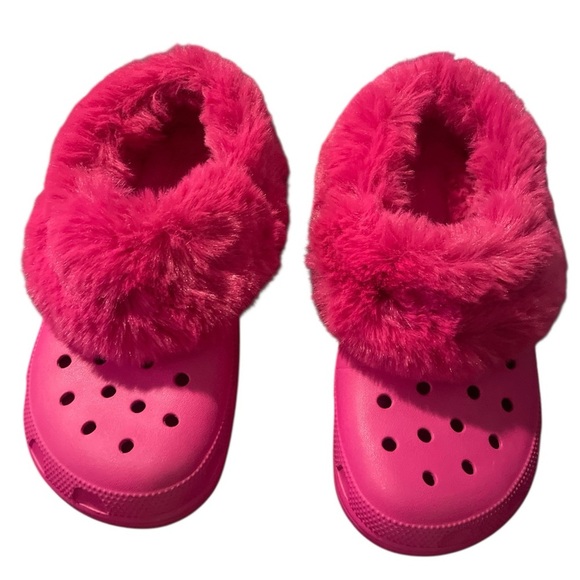 CROCS CLASSIC MAMMOTH CLOG Cotton Candy Pink Size M6/W8 Fur Slip On - Picture 3 of 4